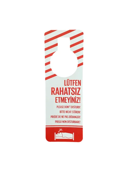 otel bukleti dndkartbuklet1000 Çift Taraflı Dnd Kapı Kolu Kartı (Rahatsız Etmeyin Odayı Temizleyin) Otel Odası Kapı Askısı 1000Adet