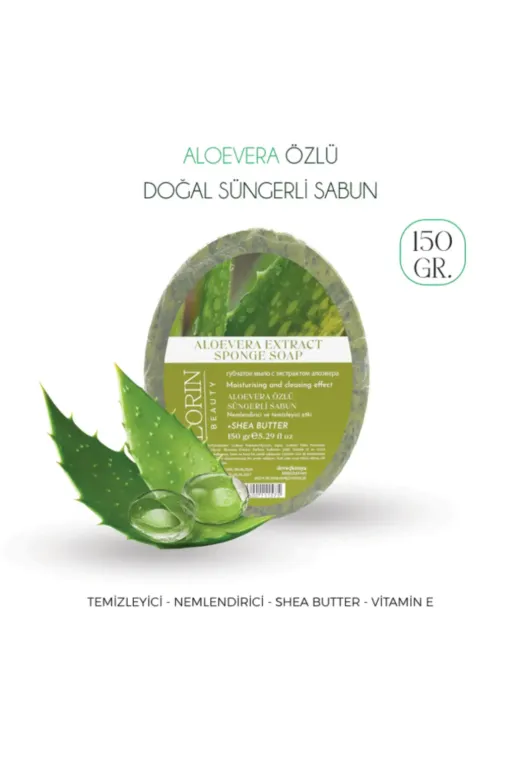 otel bukleti süngerlialoevera Lorin Aloevera Özlü Doğal Süngerli Sabun 150 Gr