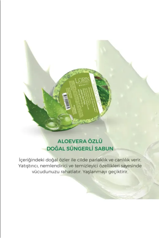 otel bukleti süngerlialoevera Lorin Aloevera Özlü Doğal Süngerli Sabun 150 Gr