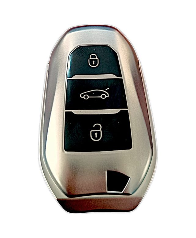 Oto Aksesuarcım 122564420 Citroen Peugeot Grubu Uyumlu Silikon Oto Anahtar Kumanda Kabı Kılıf Füme