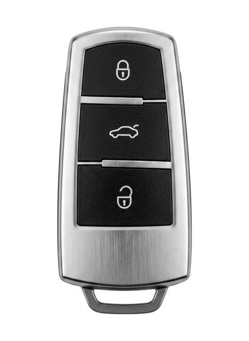 Oto Aksesuarcım 123453529 Volkswagen Sustasız Uyumlu Silikon Oto Anahtar Kumanda Kabı Kılıf Gri