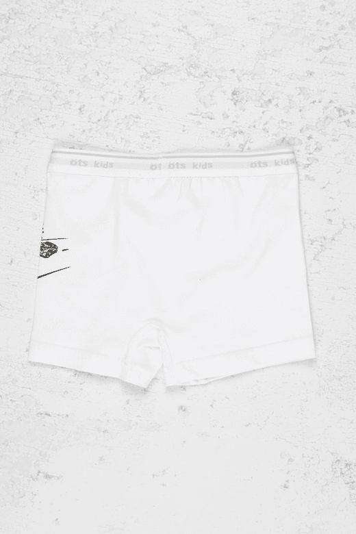 Öts 11950621 Erkek Çocuk Likralı Takma Bel Boxer 7238 Beyaz