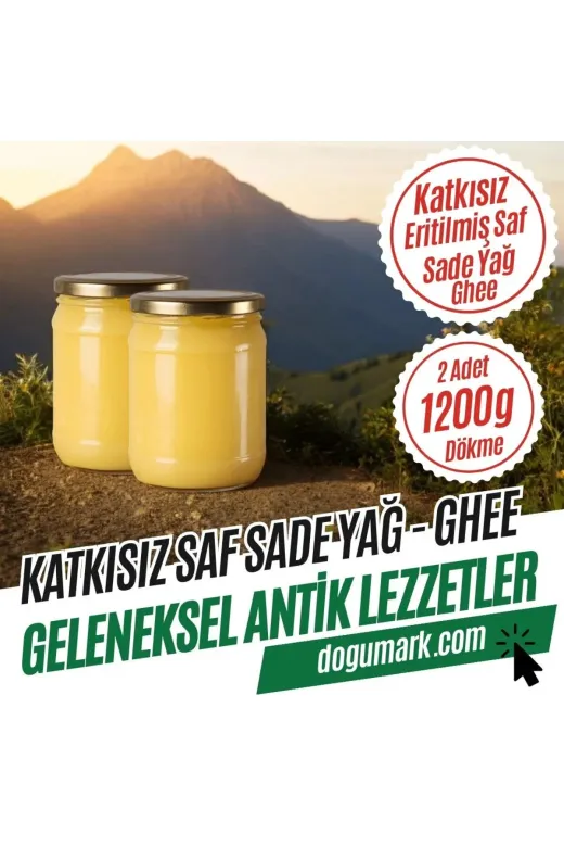 OVADAN SOFRAYA 030540-trt (Net 1200G 2 Kavanoz) Katkısız Sade Sarı Yağ - Saf - Ghee (Net 1200G 2 Kavanoz) Dökme