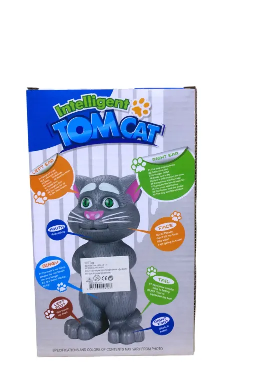 OYUNCAK STORE ÇINAR838-17-18 Ses Kaydeden Konuşan Tom Kedi 20 Cm Müzikli