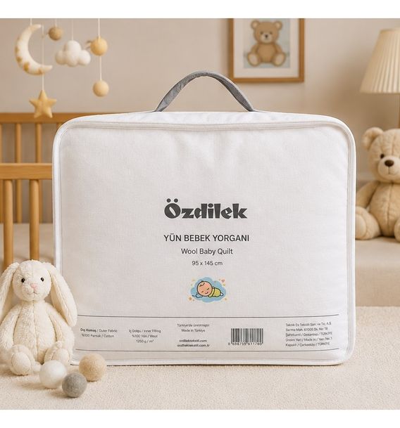 Özdilek Doğal %100 Yün Bebek Yorgan (95x145)
