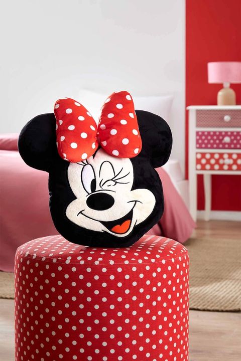 Özdilek Lisanslı Dekoratif -3D Minnie Mouse Embroide- Kırlent Yastığı (35x40)