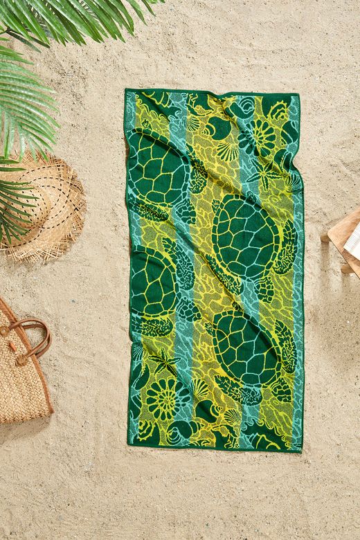 Özdilek Nice Plaj Havlusu (70x150)-Swimming Turtles