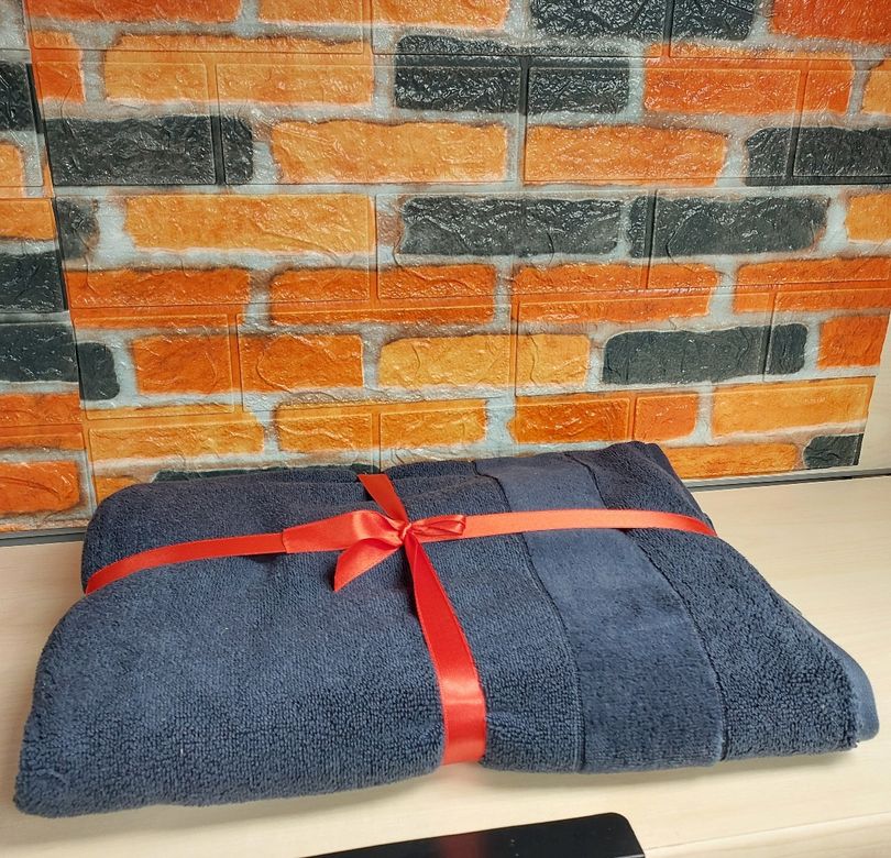 Özdilek Svv Border Yeni Seri Banyo Havlusu (76x147) - Midnight (Gece Mavisi)