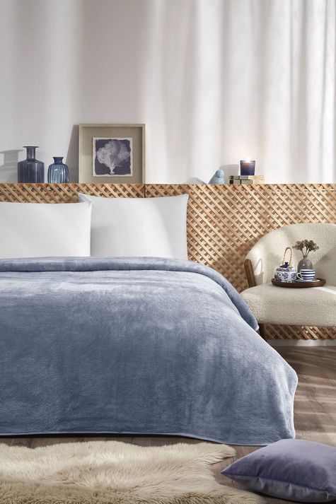 Özdilek Trendy Soft Çift Kişilik Battaniye (200x240)-İndigo