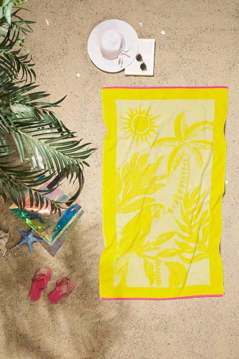 Özdilek Tropicale Plaj Havlusu Büyük Boy (90x150)-Sarı