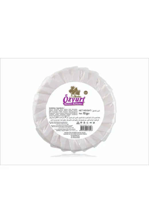 ÖZYURT 4568790000 Yuvarlak Sargılı Kalıp Sabun 15 Gr X 1000 Adet = 1 Koli