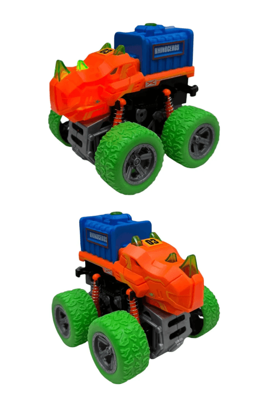 P5WzpTwBjM Vardem Sürtmeli Sesli Işıklı Ağız Kısmı Açılabilen 11 Cm Dinazor Jeep Araba 4X4
