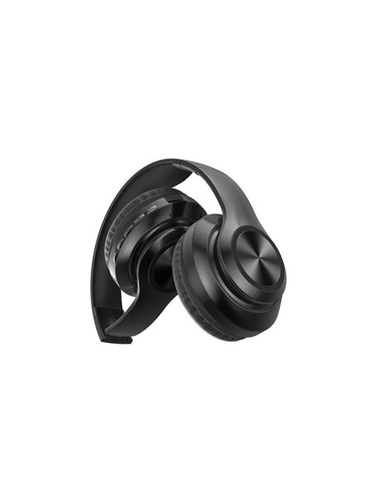 P68 siyah Maxron P68 8D Surroundbass Kafa Üstü Bluetooth Stereo Kulaklık+Micro Sd Kart Yuvası Siyah