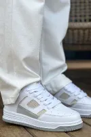 Pabucmarketi Bağcık Erkek Spor Ayakkabı Beyaz Bej