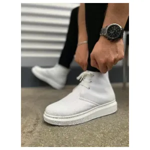 Pabucmarketi Beyaz Bağcıklı Erkek Sneaker Bot