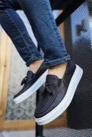 Pabucmarketi Püsküllü Loafer Erkek Ayakkabı Siyah