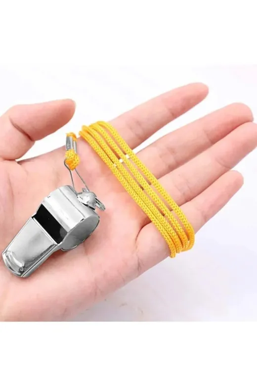 PAMİRAVM pmr112 Düdük Paslanmaz Metal Deprem Düdüğü, Hakem, Can Kurtaran Düdük (10 Adet)