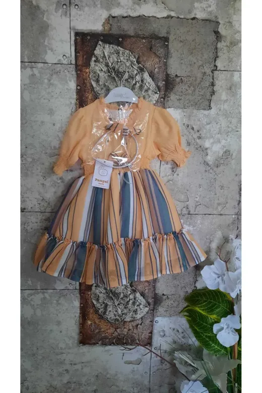 Pampal TYCD7BC2C423B303CC25F8F00 Kavun Rengi Elbise