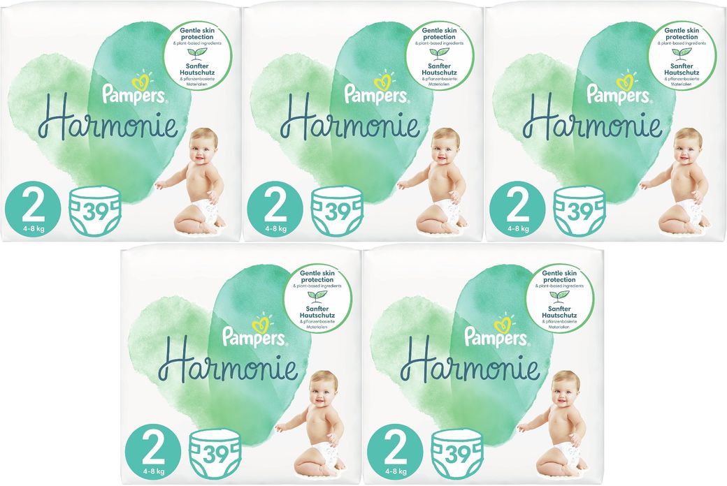 Pampers Harmonie Bebek Bezi Beden:2 (4-8KG) Mini 195 Adet Mega Ultra Fırsat Pk