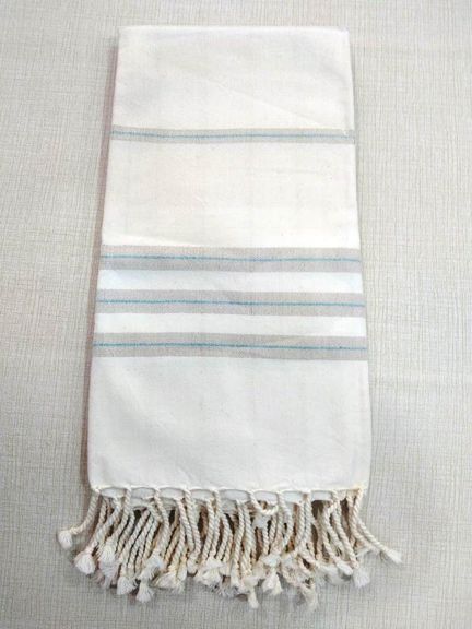 Pamuklu El Dokuma Peştemal 80x200 Krem Vizon