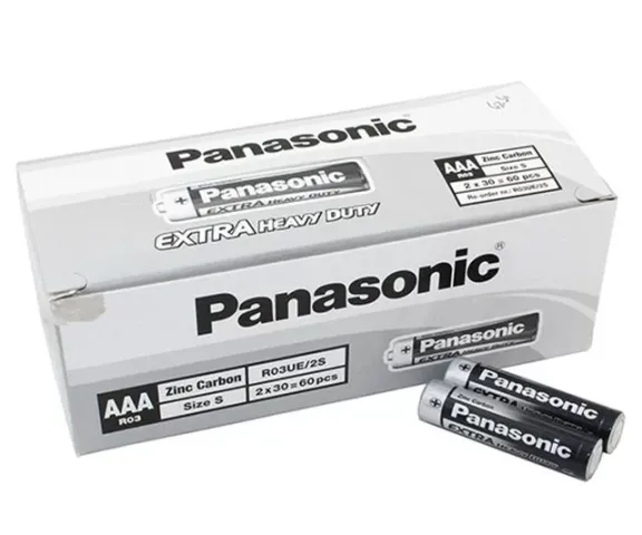 Panasonic R03ue/2s Manganez Aaa İnce Kalem Pil (60'lı Paket)