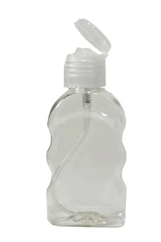 Paradise 86974317114596 100 Adet 50Ml Boş Şişe Şeffaf Kapak Kolonya Sıvı Dezenfektan Likit Şişe