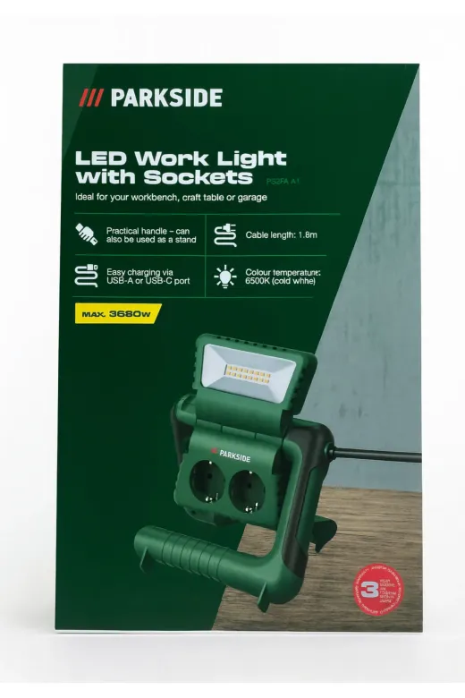 PARKSIDE parkside-01 Led Çalışma Lambası – Prizli, 3680W