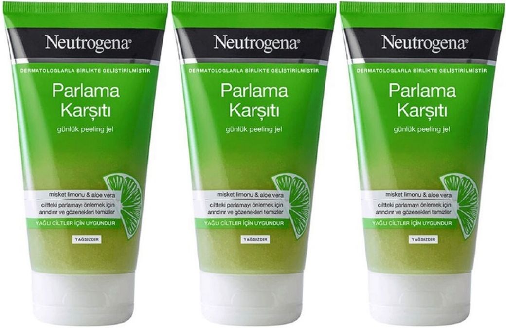 Parlama Karşıtı Yağsız Peeling Jel 150ML (3 Lü Set)