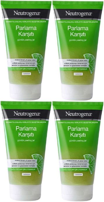 Parlama Karşıtı Yağsız Peeling Jel 150ML (4 Lü Set)
