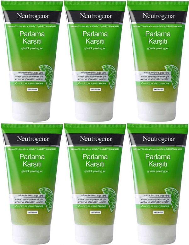 Parlama Karşıtı Yağsız Peeling Jel 150ML (6 Lı Set)
