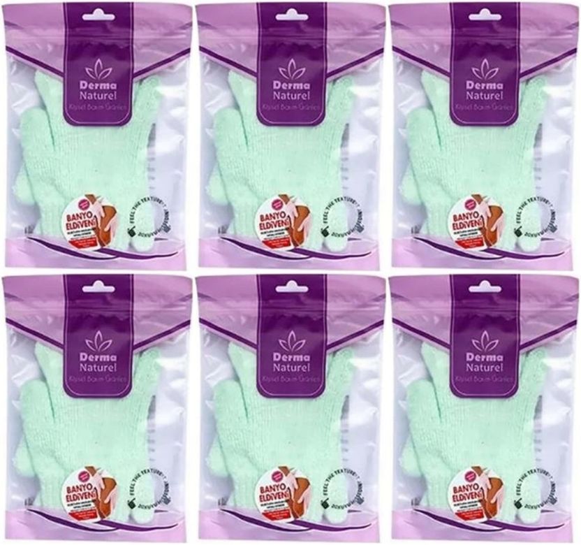 Parmaklı Banyo Eldiveni MS-23 (6 Lı Set)