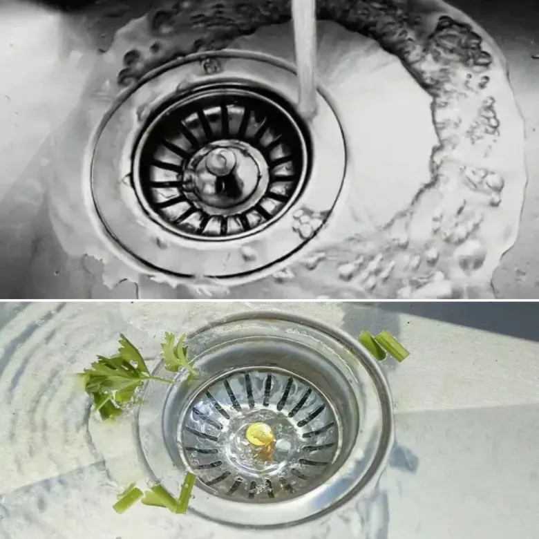 Paslanmaz Çelik Mutfak Evye Lavabo Süzgeci Lavabo Gideri Atık Gıda Tıpası (4745)