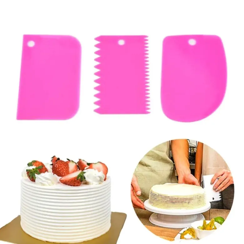 Pasta Hamur Şekillendirici Spatula Kesici Kazıyıcı Dekoratör Set (4745)