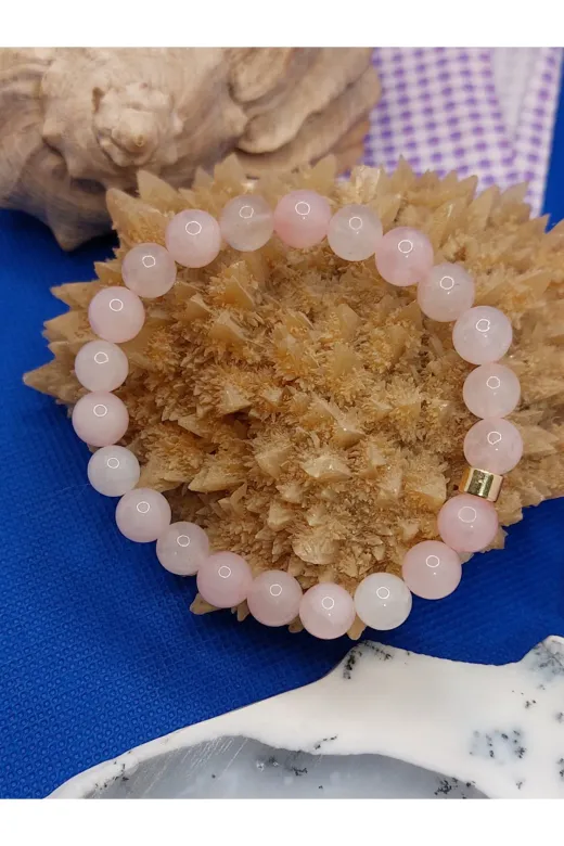 PATİKA SHOP PSBLK1041 Pembe Kuvars Doğal Taş Bileklik