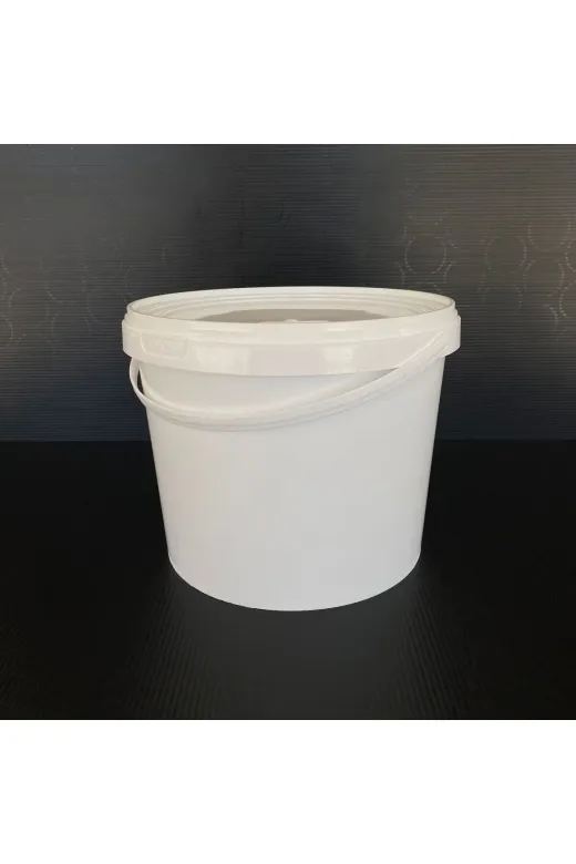 Pause Art Home 250CCKOVAPA222322FW222 5 Litre Plastik Kova - Beyaz - 5 Lt Sapli Gidaya Uygun Sizdirmaz Kilitli Kapakli Kova -5 Adet