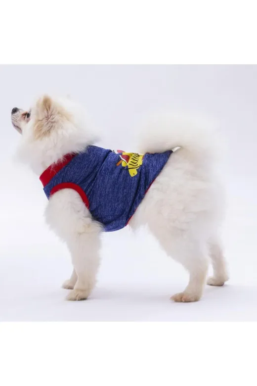 Pawstar ST2480 Lacivert Summer Time Kedi Köpek Tişörtü - Kedi Köpek Kıyafeti