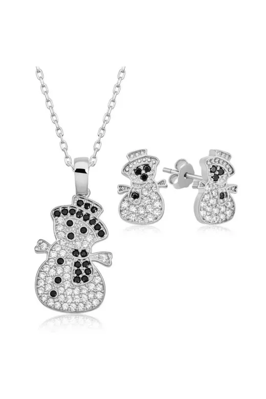 Pazarcan g-hsST11003528 Gümüş Kardan Adam Kadın Set