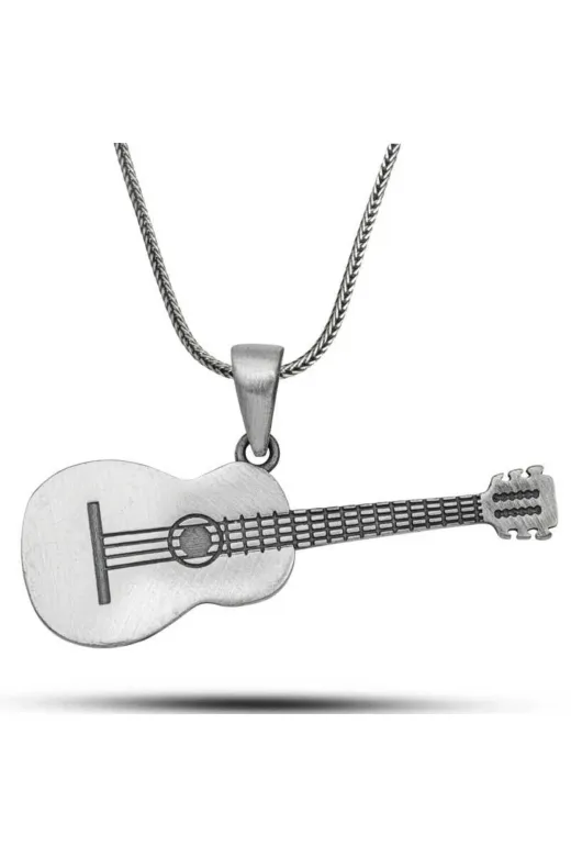 Pazarcan G-PT11005031 .gümüş Gitar Kolye