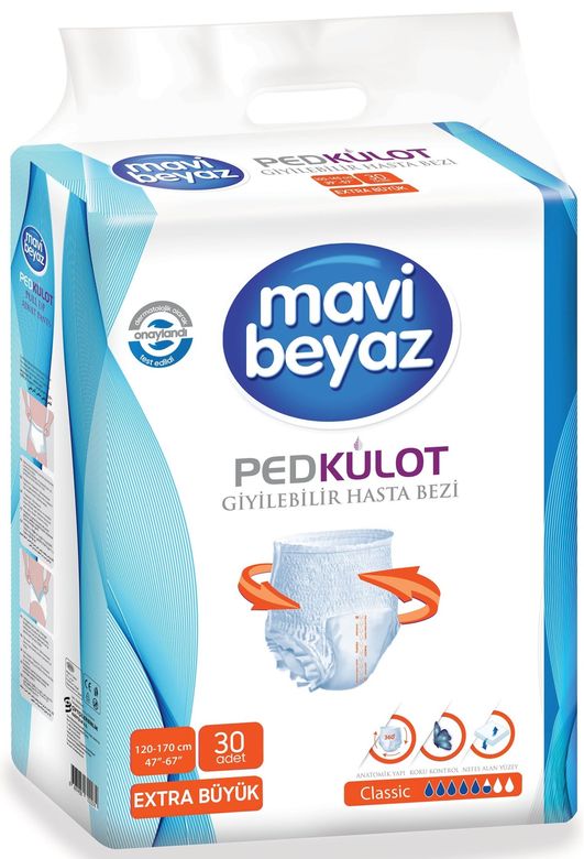 Ped Emici Külot Hasta Bezi XL Ekstra Büyük (30 Adet)