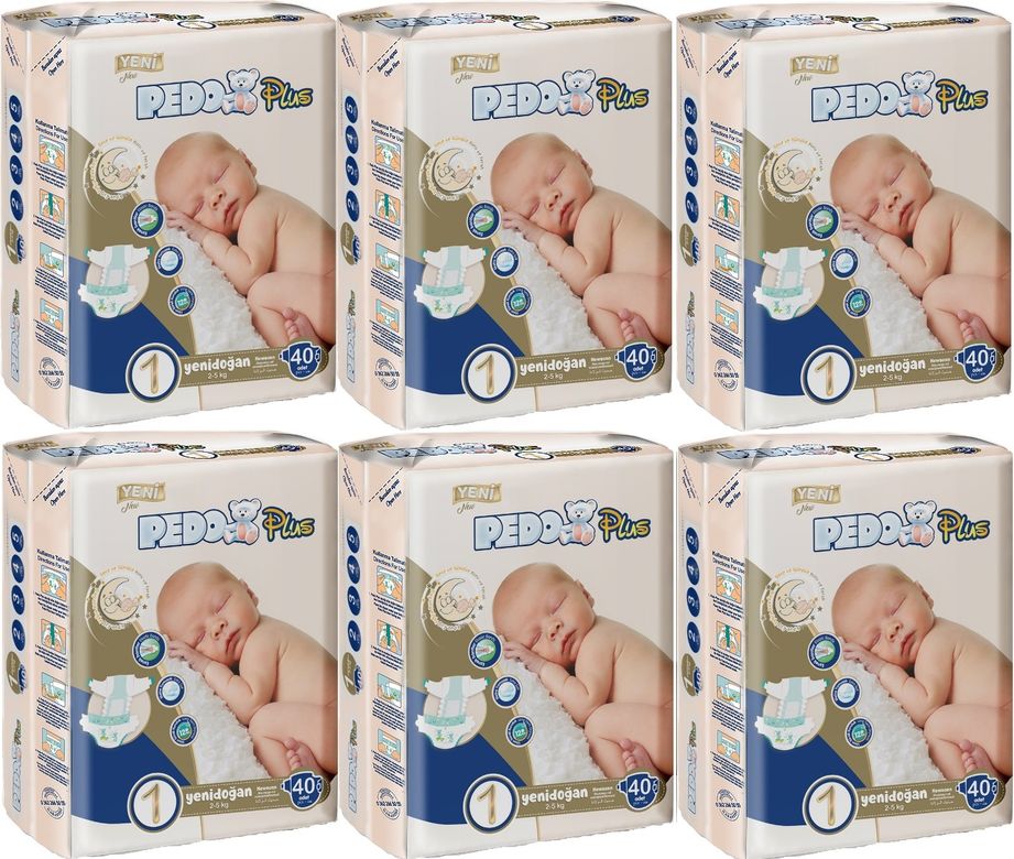 Pedo Plus Bebek Bezi 1 Beden 2-5 KG Yeni Doğan 240 Adet Jumbo Avantaj Pk