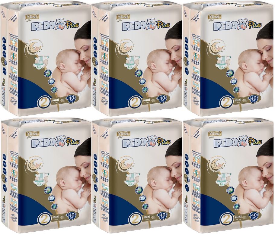 Pedo Plus Bebek Bezi 2 Beden 3-6 KG Mini 240 Adet Jumbo Avantaj Pk