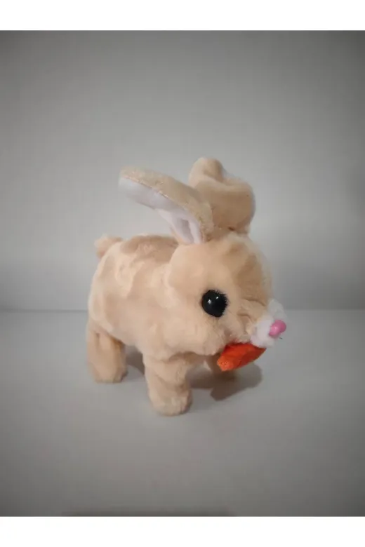peluş 12235 Tinyjoy Zıplayan Kulakları Işıklı Sesli Tavşan, Pilli Hediyelik Oyuncak