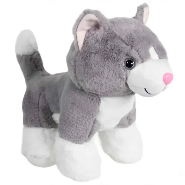 Peluş Kedi Oyuncak Gri 36 cm Yumuşak ve Eğlenceli