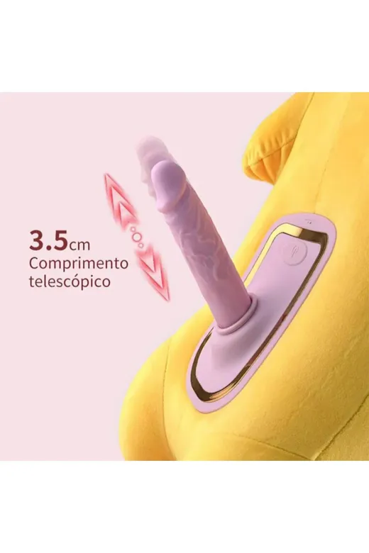 Peluş Tilki Görünümlü Hareketli Isıtmalı Dildo Vibratör