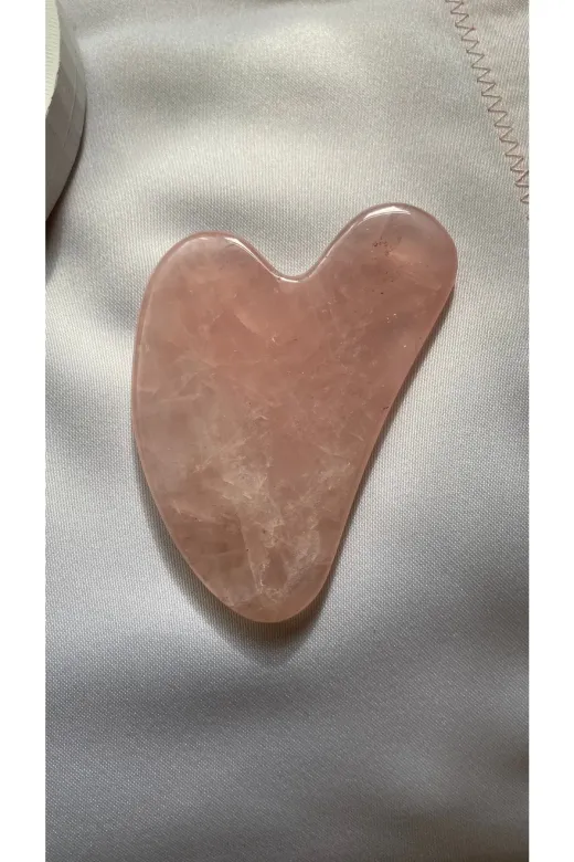PelvedDesign 288282guasha Pembe Kuvars Doğal Taş Gua Sha Masaj Taşı Kaliteli