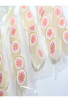 Pembe Çiçek Parmak Lolly 24 Adet