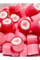 Pembe Kalp Desenli Lolly Akide Şekeri 100 Gr.