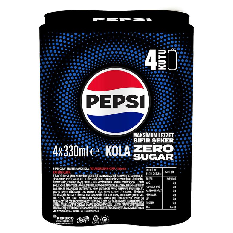 pepsi05454 Pepsi Zero Sugar 4 X 330 Ml