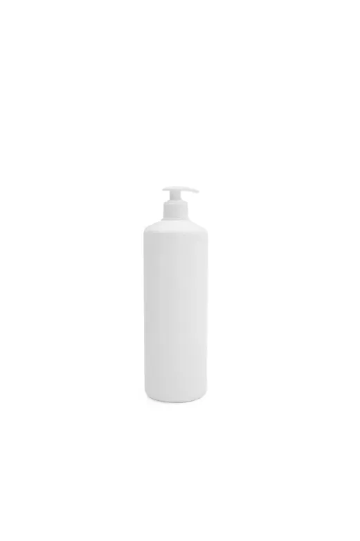 PETKAP PTKP000997 10 Adet - 1000Ml Plastik Beyaz Boş Şişe, Beyaz Sıvı Sabun Pompalı