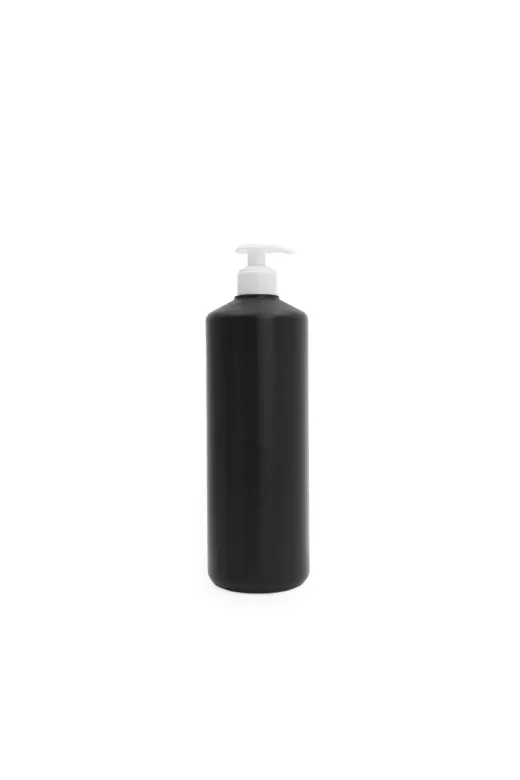 PETKAP TYBO7UVEARU2732F67 50 Adet - 1000Ml Plastik Siyah Boş Şişe, Beyaz Sıvı Sabun Pompalı
